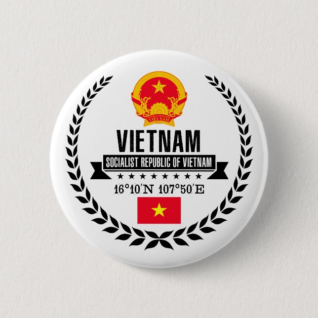 Chapa Redonda De 5 Cm Vietnam (Anverso)