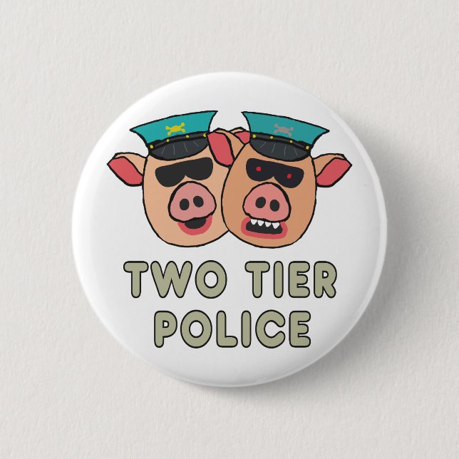 Chapa Redonda De 5 Cm Vigilancia de dos niveles (Anverso)