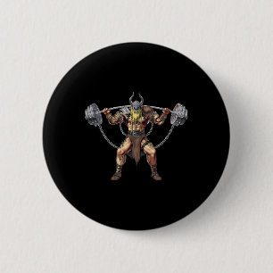 Chapa Redonda De 5 Cm Viking Warrior Bodybuilding Gym Halterofilia Powde