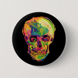 Chapa Redonda De 5 Cm Vincent Van Gogh - Cráneo de Halloween con arte po