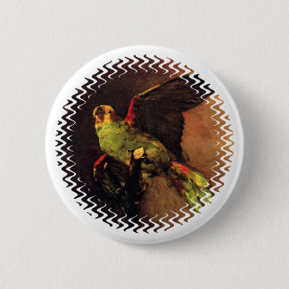 Chapa Redonda De 5 Cm Vincent Van Gogh - El loro verde Amante del arte d