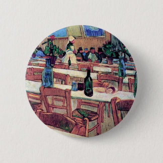 Chapa Redonda De 5 Cm Vincent Van Gogh - Interior de un restaurante