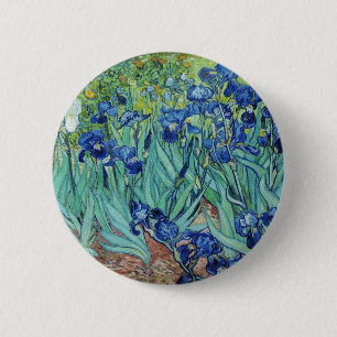 Chapa Redonda De 5 Cm Vincent van Gogh Lirios