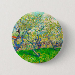Chapa Redonda De 5 Cm Vincent van Gogh Orchard en Blossom