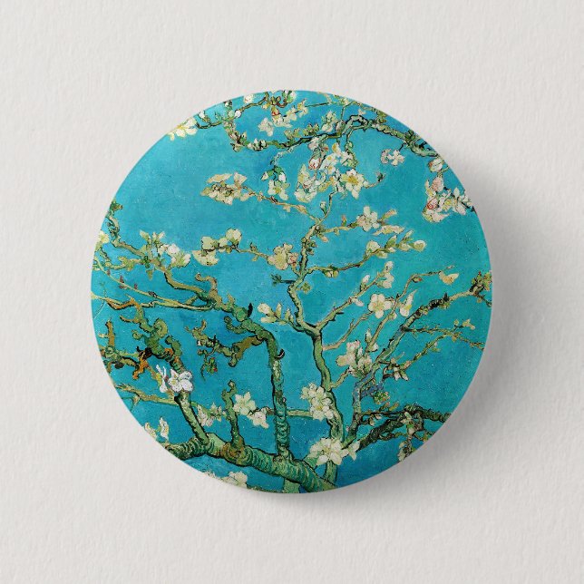 Chapa Redonda De 5 Cm Vincent Van Gogh painting Almond Blossoms (Anverso)