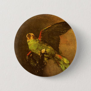 Chapa Redonda De 5 Cm Vincent van Gogh - Todavía la vida con el loro ver