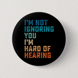 Chapa Redonda De 5 Cm Viñeta Duro De Oír A Awa Sorda Del Lenguaje Del Ró