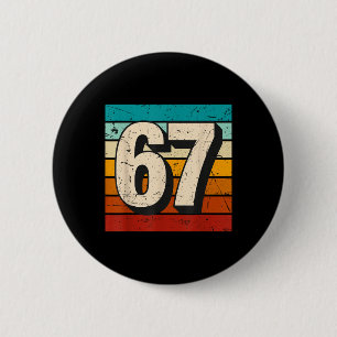 Chapa Redonda De 5 Cm Vintage 67 Meme Retro Número Seis Siete Divertido