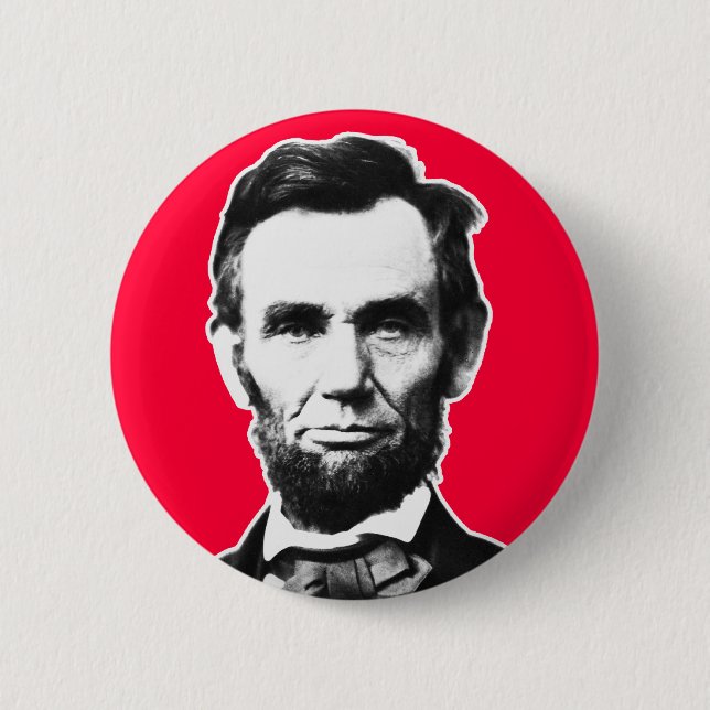 Chapa Redonda De 5 Cm Vintage Abe Lincoln (Anverso)