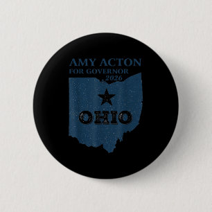 Chapa Redonda De 5 Cm Vintage Amy Acton para gobernadora de Ohio 2026