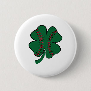 Chapa Redonda De 5 Cm Vintage Baseball Shamrock St Patrick's Day