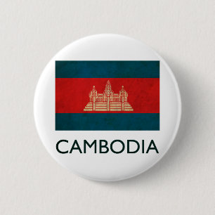 Chapa Redonda De 5 Cm Vintage Camboya