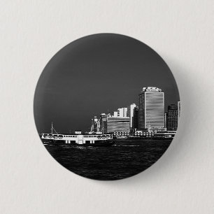 Chapa Redonda De 5 Cm Vintage China barco rascacielos・mar Post