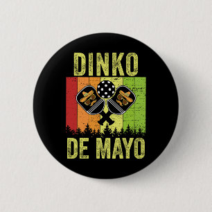 Chapa Redonda De 5 Cm Vintage Cinco De Mayo Picklebyll Bebiendo Dinko De