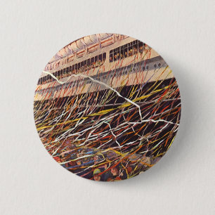 Chapa Redonda De 5 Cm Vintage Cruise Ship Vacation; Bon Voyage Fiesta!