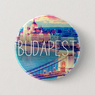 Chapa Redonda De 5 Cm Vintage de Budapest, círculo