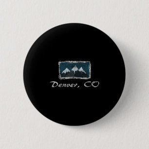 Chapa Redonda De 5 Cm Vintage Denver Colorado Winter Skiter Fun