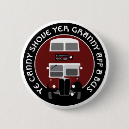 Chapa Redonda De 5 Cm Vintage Edinburgh Bus Badge
