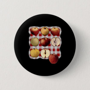 Chapa Redonda De 5 Cm Vintage Farmhouse Botanical Apple Fall Otoño