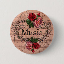 Vintage floral para el amor de la música