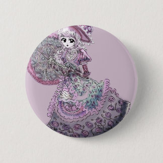 Chapa Redonda De 5 Cm Vintage gótico de Lolita del Victorian del chica