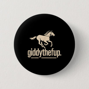 Chapa Redonda De 5 Cm Vintage Horse Carreras Graciosa Derby Horse T-shir