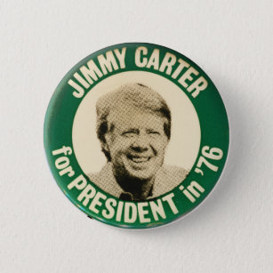 Chapa Redonda De 5 Cm Vintage Jimmy Carter para el presidente 1976