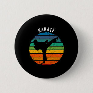 Chapa Redonda De 5 Cm Vintage Karate Clothing - Sunset Karate