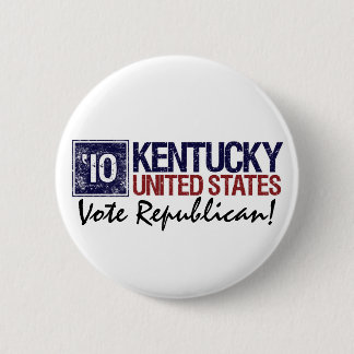 Chapa Redonda De 5 Cm Vintage Kentucky del republicano del voto en 2010