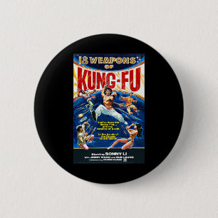 Chapa Redonda De 5 Cm Vintage Kungfu Karate Bjj Película de Artes Marcia
