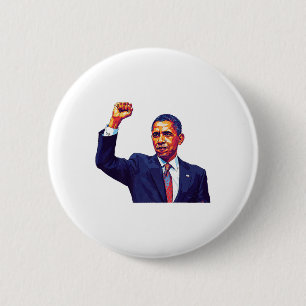Chapa Redonda De 5 Cm Vintage Obama 2028: Patriota de la manifestación d