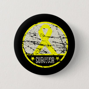 Chapa Redonda De 5 Cm Vintage para hombre del superviviente del cáncer