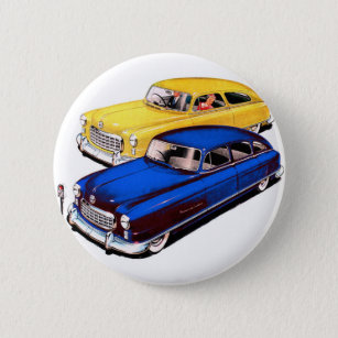 Chapa Redonda De 5 Cm Vintage Retro Kitsch Car Nash Ambassador Art