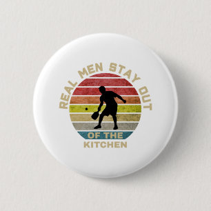 Chapa Redonda De 5 Cm Vintage Retro Pickleball Divertido