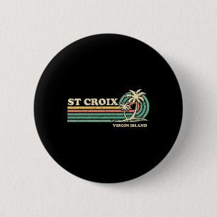Chapa Redonda De 5 Cm Vintage Retro Verano Vacaciones Virgin Island St. 