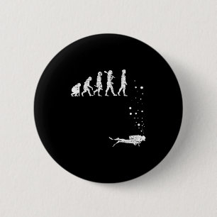 Chapa Redonda De 5 Cm Vintage Scuba Diving Evolution Funny Diver Gift Di