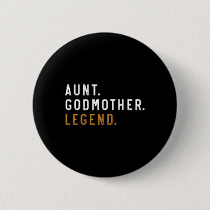 Chapa Redonda De 5 Cm Vintage tía Godwoman Legend Famosas madres tía