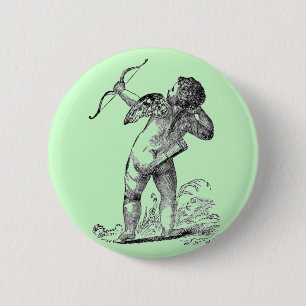 Chapa Redonda De 5 Cm Vintage Valentine Cupid