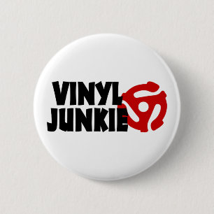 Chapa Redonda De 5 Cm Vinyl Junkie