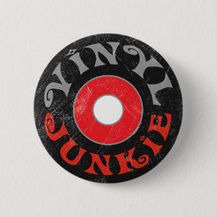 Chapa Redonda De 5 Cm Vinyl Junkie