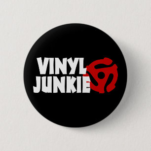 Chapa Redonda De 5 Cm Vinyl Junkie