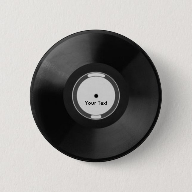 Chapa Redonda De 5 Cm Vinyl.Record (Anverso)