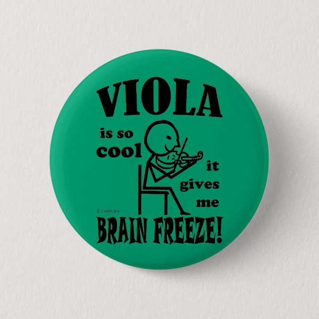 Chapa Redonda De 5 Cm Viola Brain Freeze (Anverso)