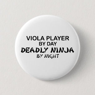 Chapa Redonda De 5 Cm Viola Ninja mortal por noche