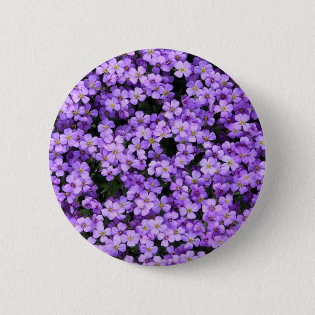 Chapa Redonda De 5 Cm Violet Flowers Button Violets (Anverso)