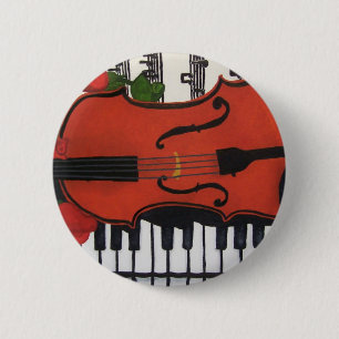 Chapa Redonda De 5 Cm violín