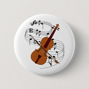 Chapa Redonda De 5 Cm Violín