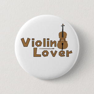Chapa Redonda De 5 Cm Violin Lover
