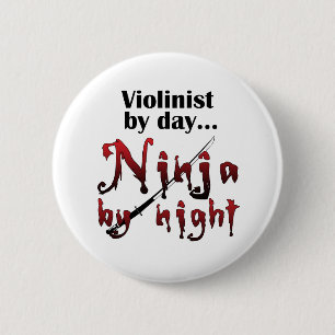 Chapa Redonda De 5 Cm Violin Ninja