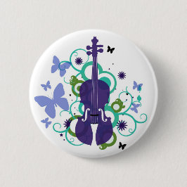 Chapa Redonda De 5 Cm Violines del cielo